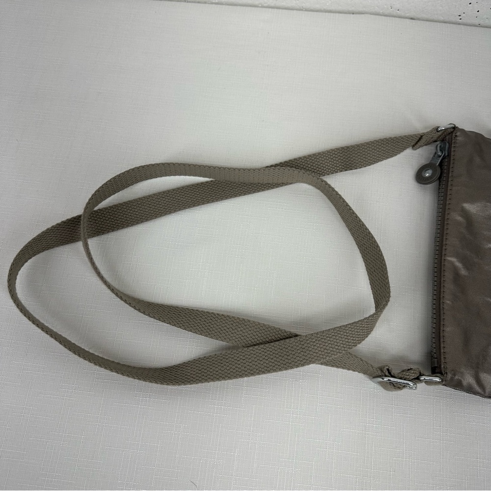 Kipling Metallic Silver Crossbody Bag Purse - Picture 12 of 16